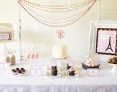 Full DIY Set- Ooh La La Paris Au Chocolat Party Pink and Brown DIY Party Printables Il_170x135