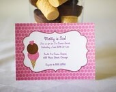 Ice Cream Shop Neopolitan Printable Party Set Invite, Tent Cards, Cupcake Toppers, sign Il_170x135