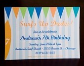 DIY Surfer Surfing Party Printable Personalized Invitations Il_170x135
