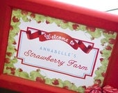 5x7 Custom Printable Vintage Strawberry Farm SIGN