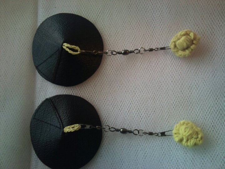 Fire Nipple Tassels - PLAIN SET  - no rhinestones
