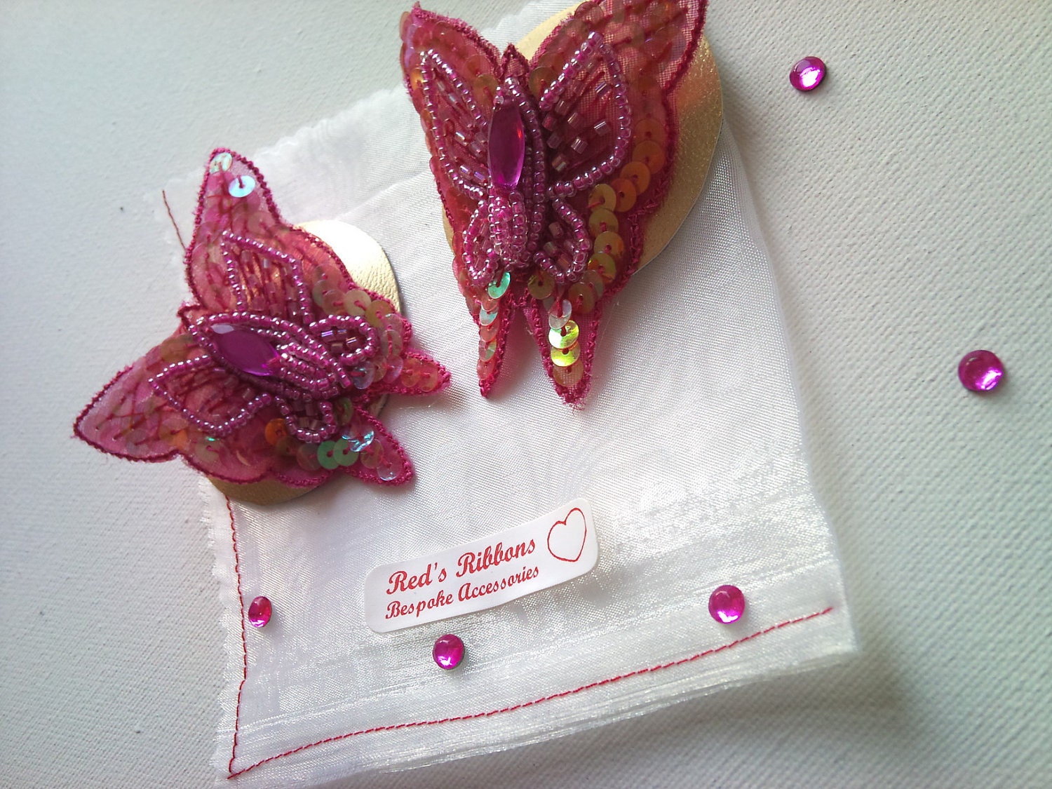 Nipple Pasties Pink sequined Butterfly