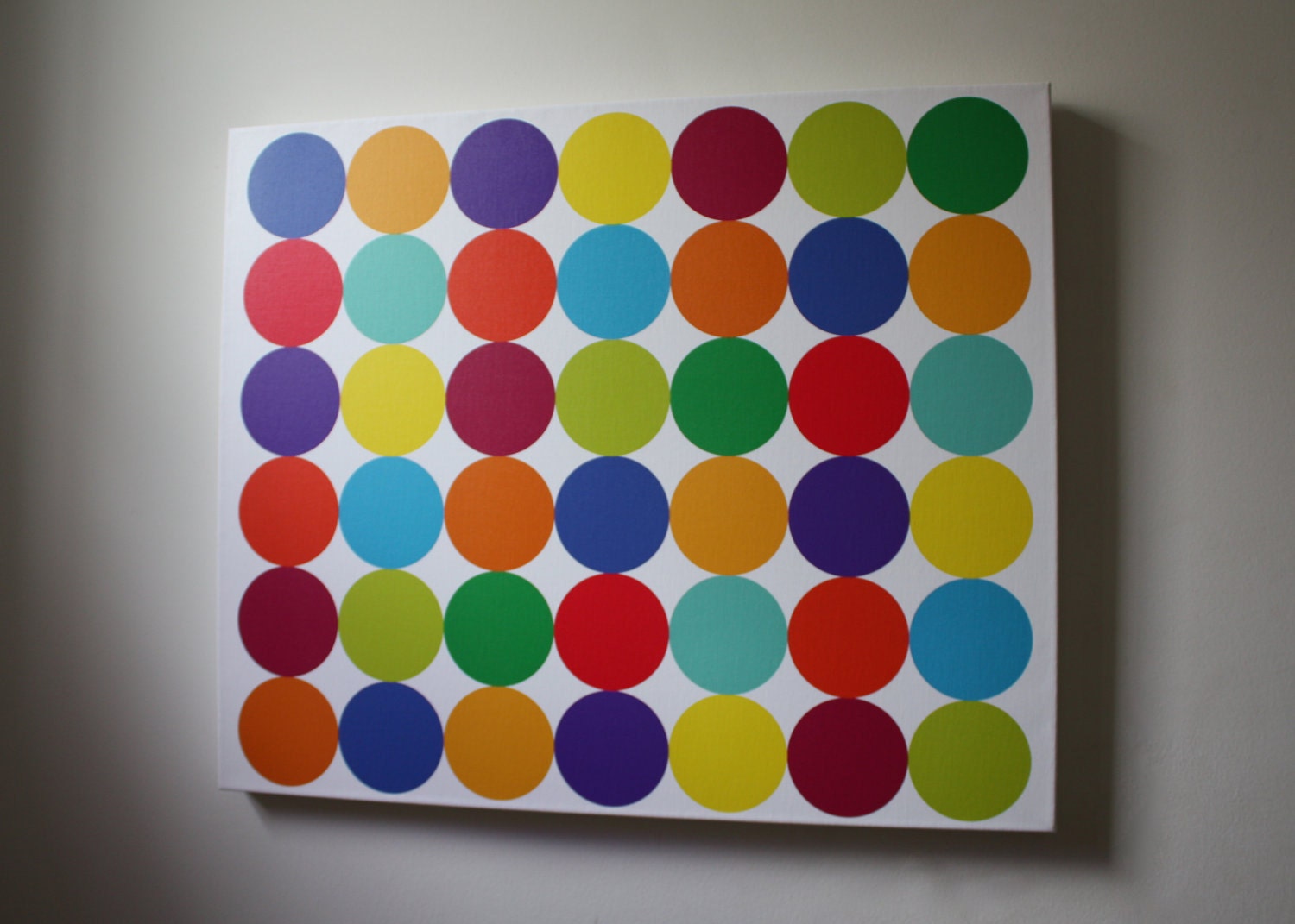 Wall Decor Stretched Canvas Print 24x20 "Dots"