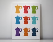 Wall Decor Kitchen Art Stretched Canvas Print 12x16 "Espresso"