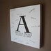 Wedding Guest Book Alternative Stretched Canvas Wedding Guest Signature Wall Hanging 12x12