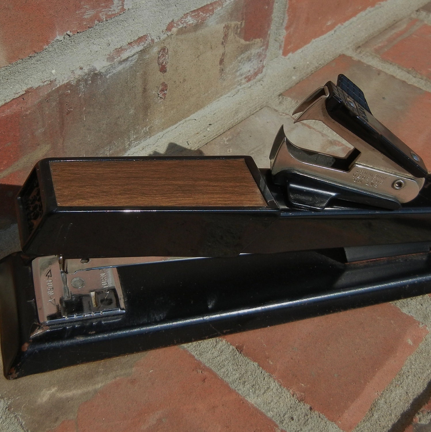 Vintage Bates Stapler and Ace Staple Remover Rustic Industrial Chic