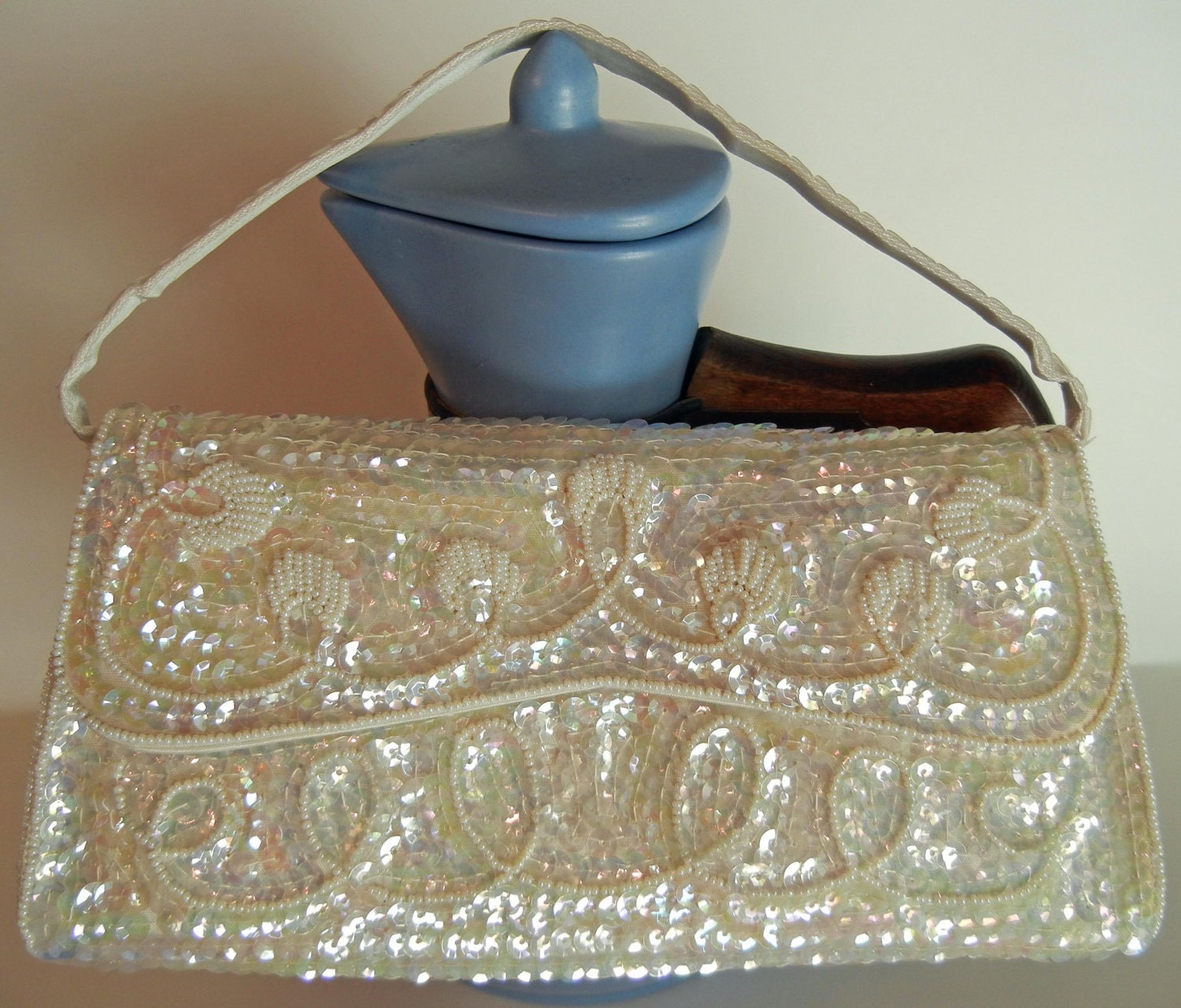Vintage La Regale Clutch Purse Sequined Bridal