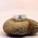 Opal Stacking Ring, Sterling Silver Ring, Thin Delicate Ring, Hammered Stack, Sweetheart Jewelry, Gift for Her