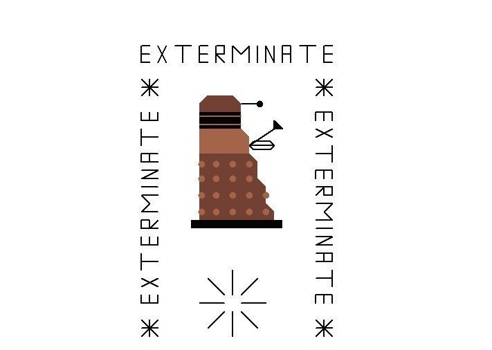 Doctor Who Bookmark Pattern - Daleks