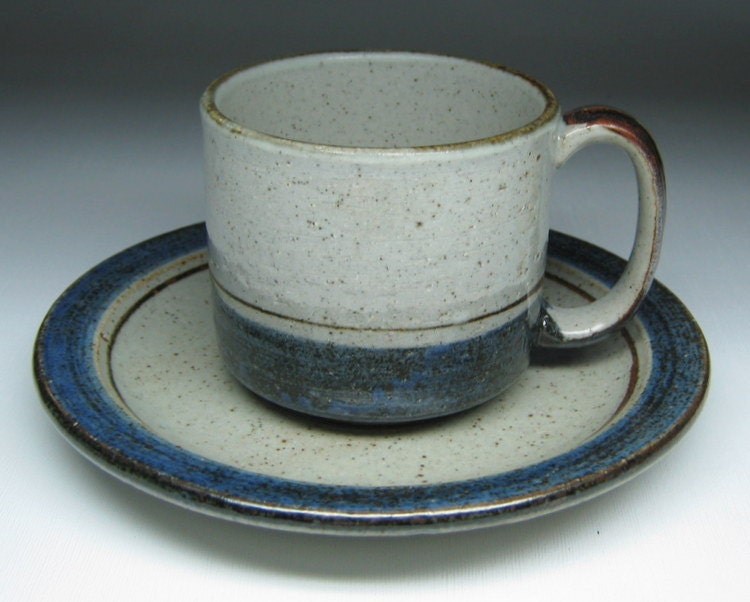 reserved for Donald Heye vintage OTAGIRI MARINER 8 cups and 8 saucers stoneware japan