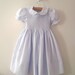 1970's Powder Blue Smocked and Embroidered Dress