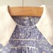 1930's Handmade Blue and White Floral Feed Sack Dress