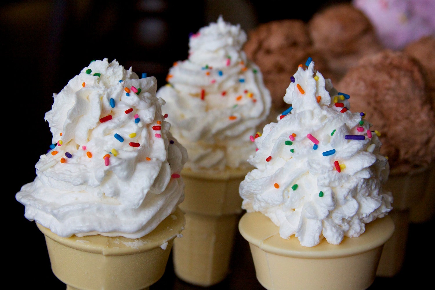 Ice Cream Soft Cone-  Goat Milk Ice Cream Soft Cone Soap  (BIG SIZE 6oz)