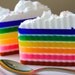 Rainbow Soap - Frosted Rainbow Cake Soap- Rainbow Cake Glycerin soap