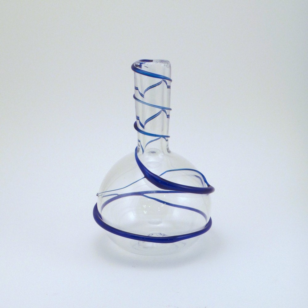 Bud Vase with Blue Wrap