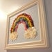 Baby Nursery Wall Art, Rainbow Button Art Wall Hanging, Button Art, Upcycled Canvas Painting Framed 8x10 Made to Order