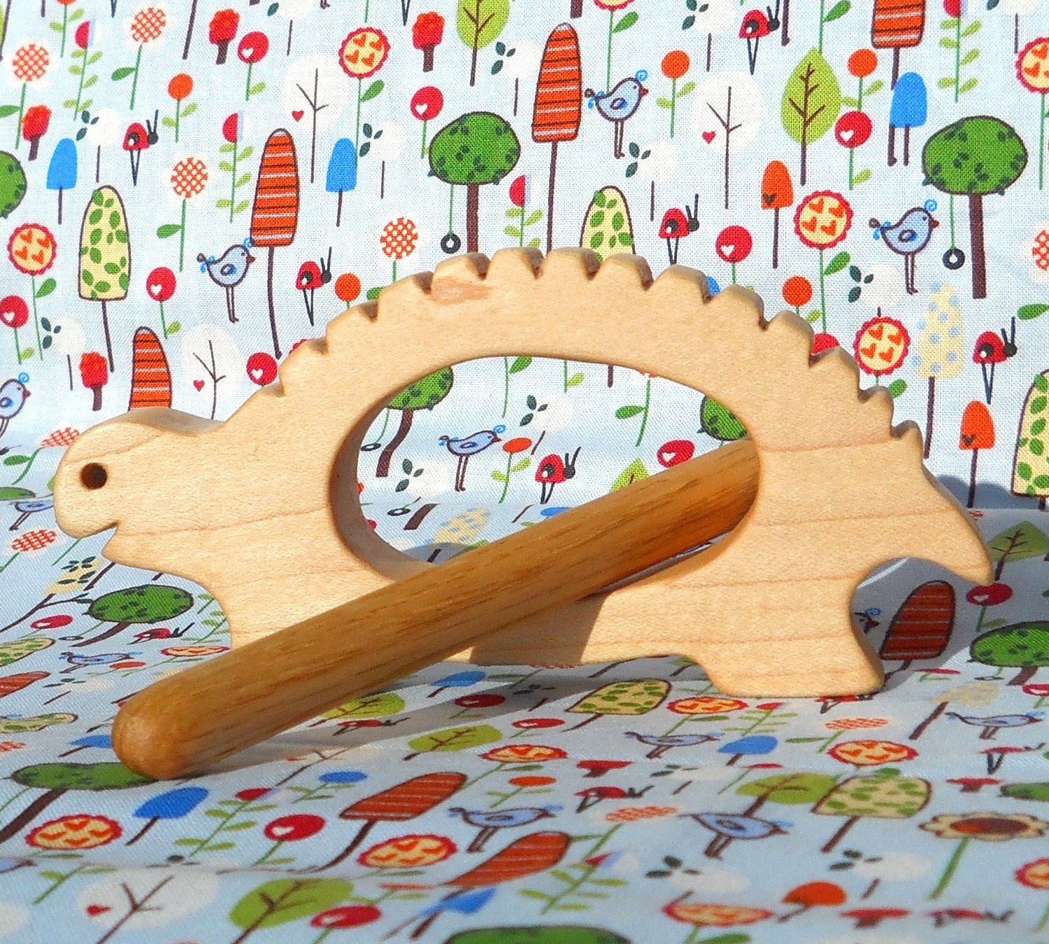 Turtle Percussion Instrument, Natural Wooden Toys, Organic