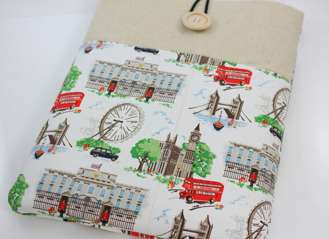 Laptop Case, 13" MacBook Case, 13" MacBook Air Case, 13" MacBook Pro Case, PADDED, with 2 pockets - London