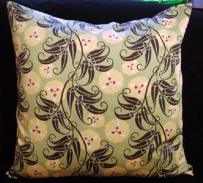 Pillow Cover 18 x 18 Nigella (green) by Lilikins Home
