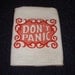 Embroidered Towel: Don't Panic