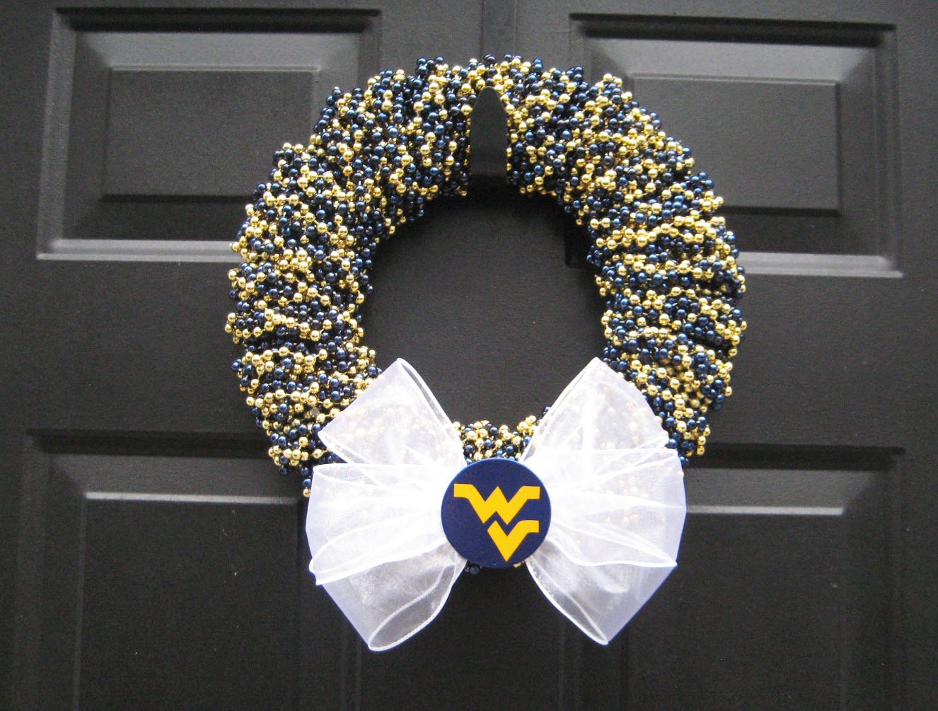 West Virginia Beaded Wreath Custom Any Team