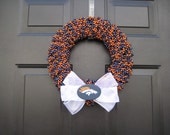 Denver Broncos Auburn Beaded Wreath Custom Any Team