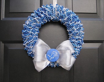 Detroit Lions Beaded Door Wreath Custom Any Team