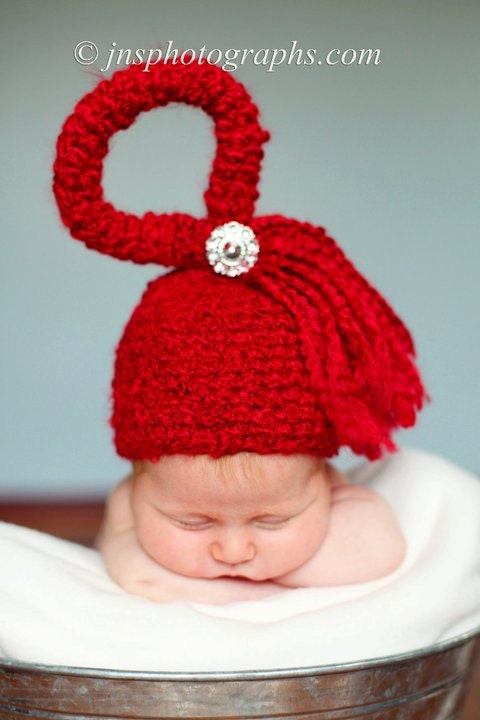 Luxe Ruby Red Boutique Hat .