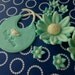 Blue turquoise boy girl baby shower cupcake toppers 1 dozen (READY TO SHIP) birds, flowers, bibs and more