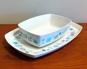 Franciscan Del Mar Oval Serving Platter and Bowl