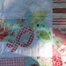 Woodland Owl baby quilt cotton in pink, blue, yellow, red, white, green, Darla Fabrics by Tanya Whelan