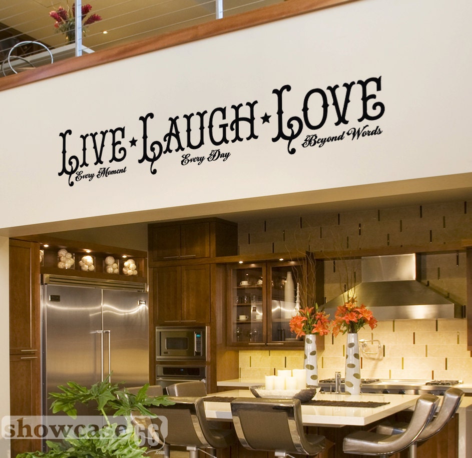Live, Laugh, Love - Vinyl Wall Art - FREE Shipping - Fun Inspirational Wall Decal