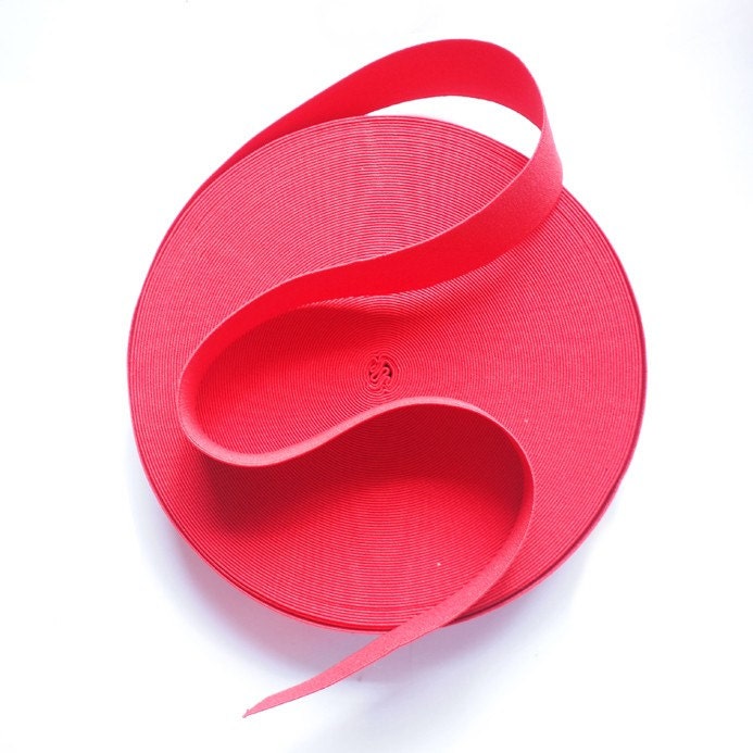 1 1/2" Chilli Red Stretch Elastic Band (1 Yard)