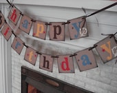Happy Birthday Banner Great for a Western Theme Party Unisex Birthday Garland Party Decor Photo Prop