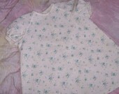 Shabby Chic Blue Roses Dress size 0-6 month