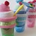 6 Piece Yummy Sippy Cup Sundae with Washcloths-Available in Boy,Girl, Neutral colors