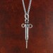 Syringe Necklace Antique Silver Syringe Pendant on 24" Antique Silver Chain- Nurse Jewelry