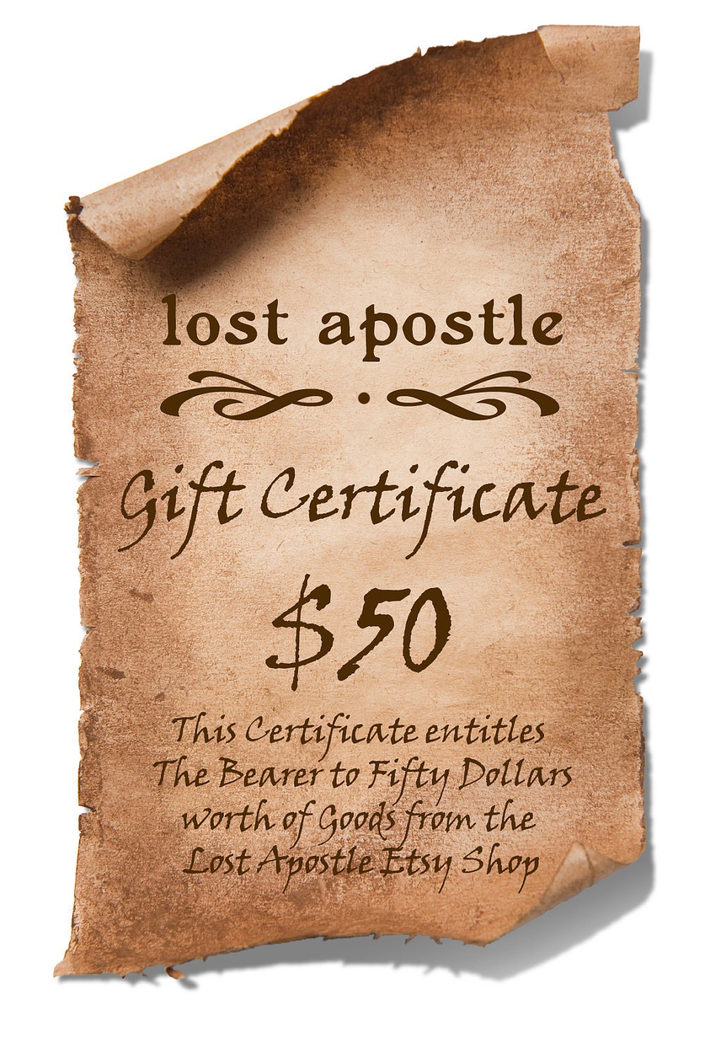 Fifty Dollar Gift Certificate
