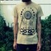Rabbit Skull Antler Collage Beige T-Shirt