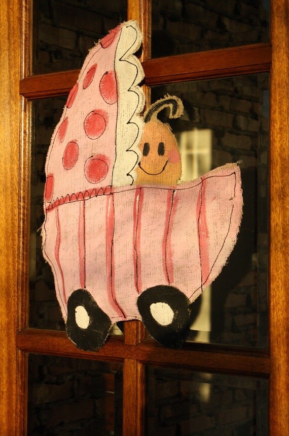 Items similar to Baby Girl Door Hanger on Etsy