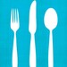 Knife, Fork and Spoon Utensils Art Print / Kitchen Art Silverware Digital Print / Choose your Color / 8x10