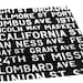 San Francisco Bus Roll Art Print / Choose your Color / 8x10 / Typography Wall Art Poster