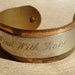 Vintage Copper Engraved cuff bracelet OOAK