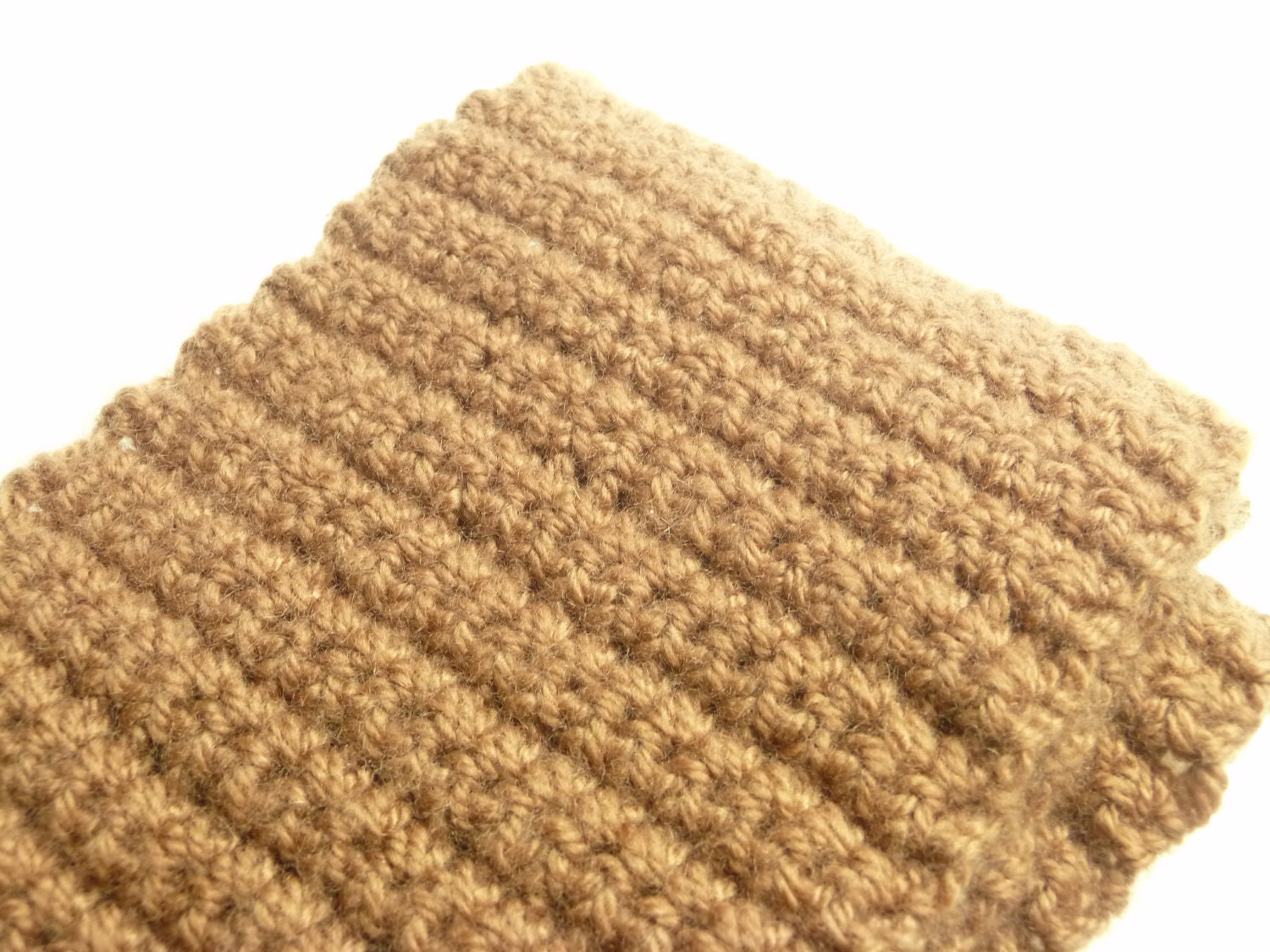 Pure Cashmere Scarf, Men's Scarf, Luxury Brown Scarf, Crochet Scarf, Light, Warm and Soft Thick 3ply 100% cashmere