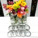 Mason Jar Flower Frog LIDS - Set of 12 - Upcycled DIY Flower Arrangers or Potpourri Lids - Wedding Bouquet or Centerpiece, Woodland, Shabby