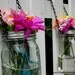 Mason Jar Lanterns Hanging Tea Light Luminaries - Set of 8