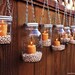 Hanging Mason Jar Luminary Lantern - Set of 10