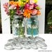 Mason Jar Flower Vases With Frog Lids - Set of 10