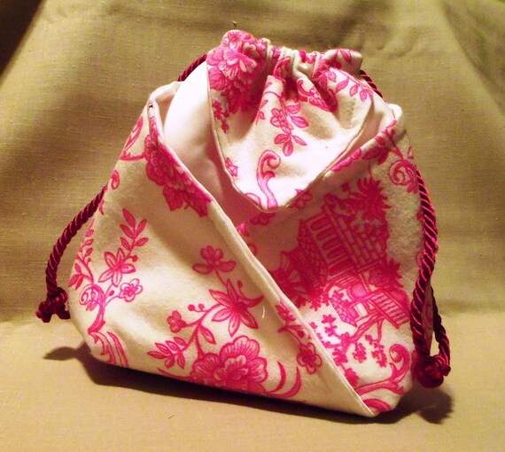 OOK Origami Bag Red White Cream Asian Pattern Handbag Purse Opera Bag
