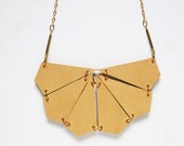 Light brown peacock necklace